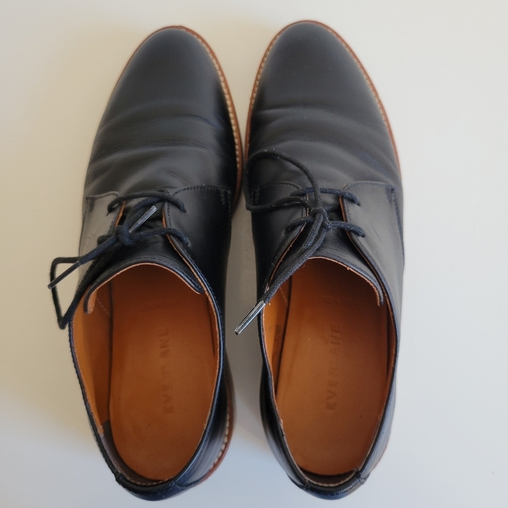Everlane Womens The Brixton Lace-up Black Oxfords Black in 7.5 - Picture 5 of 12